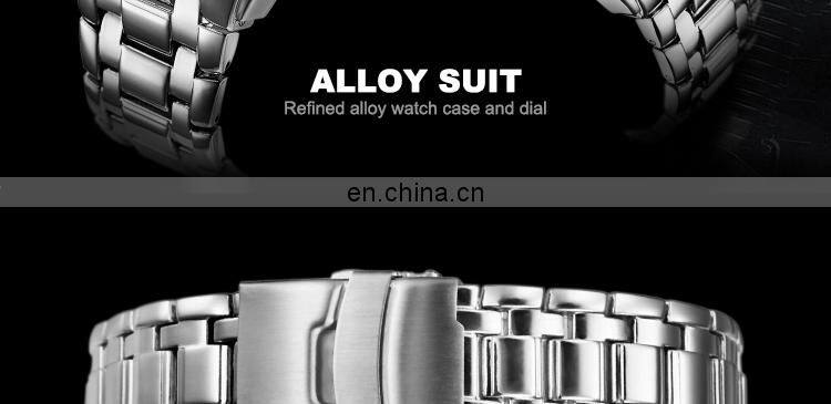 Sinobi Cool Chronograph Watch For Man Full Steel Band Wristwatch China Supplier Original Designer Reloj S9720G