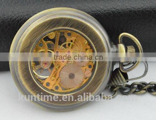 Mens digital pocket watch japan mechanical movt analog digital display