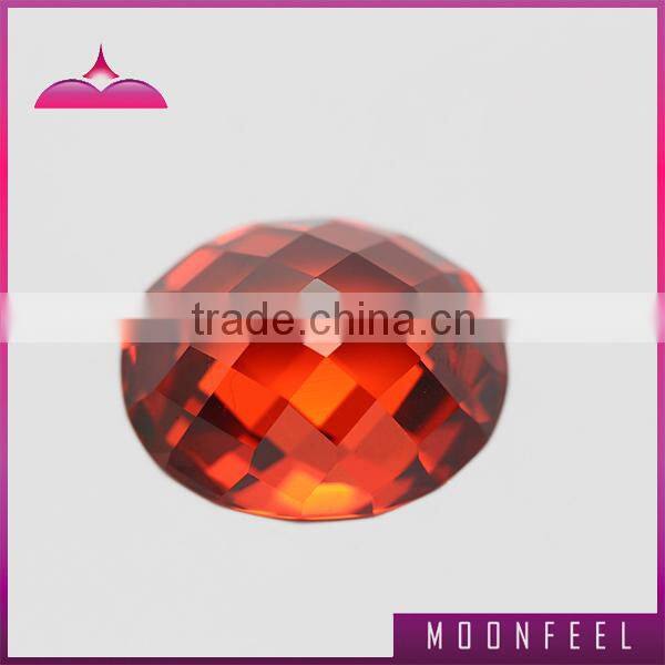 pear checkerboard cut colored cz gemstone