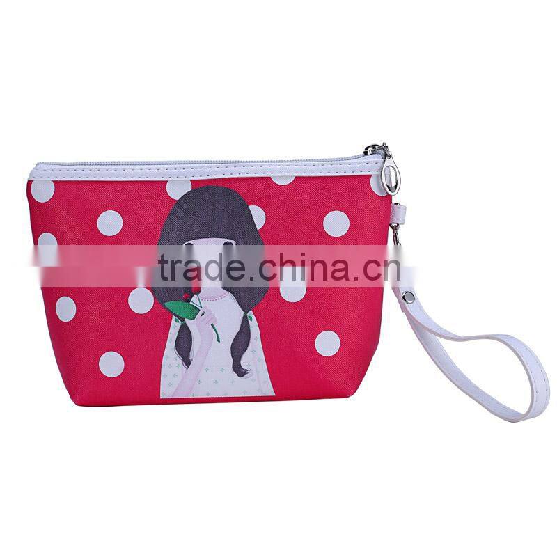 Digital printing female cosmetic bag lovely girl wholesale handbag bags online