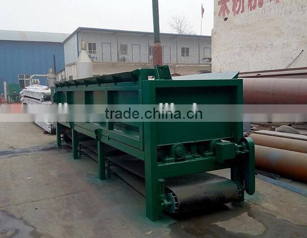 High capacity and peeling efficiency double roller wood log debarker with automatic discharge