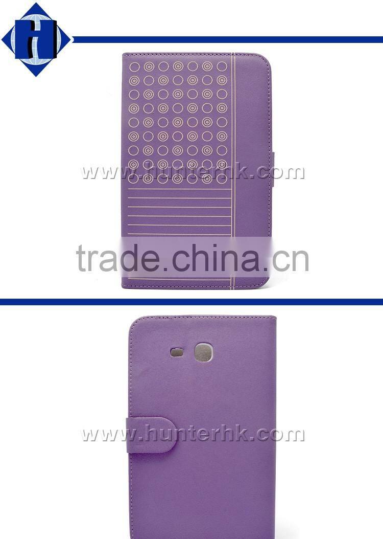 Purple Color Polka Dots Tablet Case For Tab 4