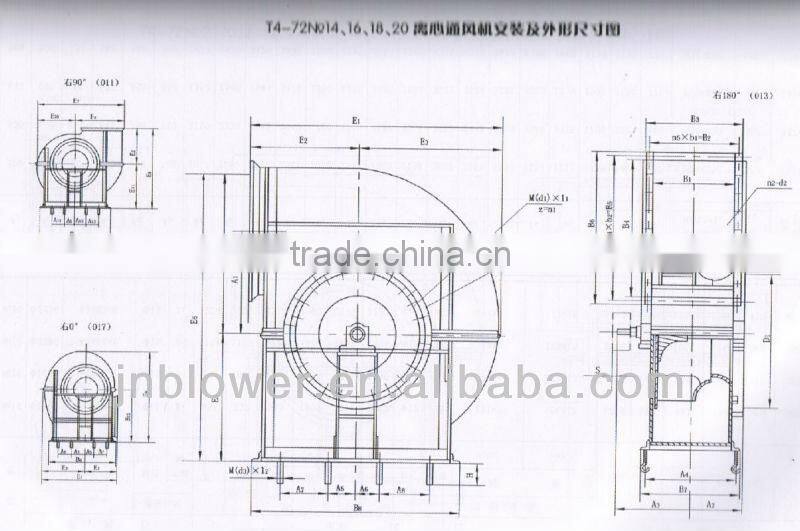 reverse air ventilation fan/ air fans centrifugal fan
