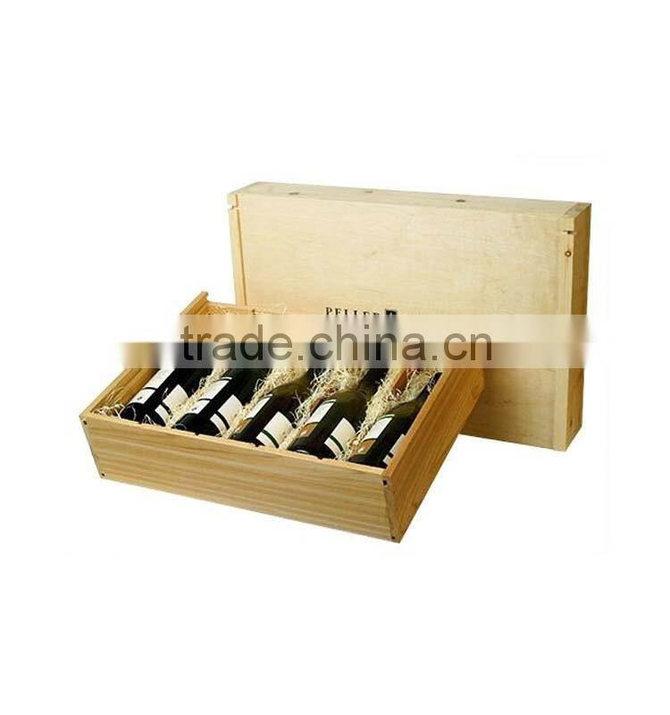 Hot selling wooden box for wine bottles