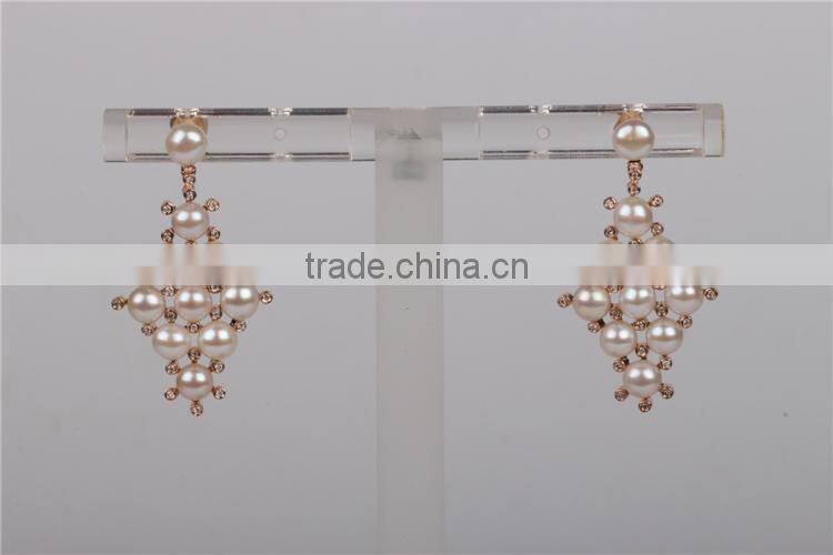 dubai gold plated jewelry set pearl earrings silver