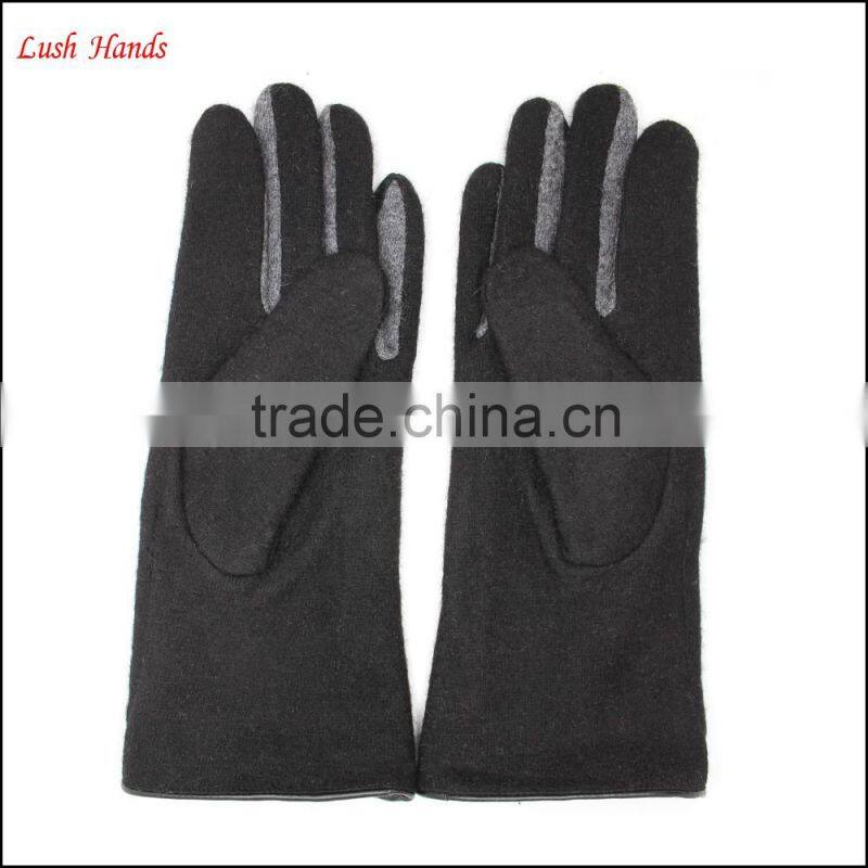 ladies high-quality woolen gloves lining with polyester