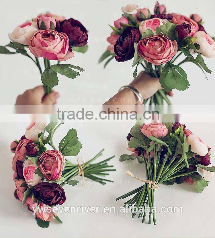 Small boutique selling Korean tea camellia mei flower simulation The bride holding flowers Flower wholesale wedding simulation