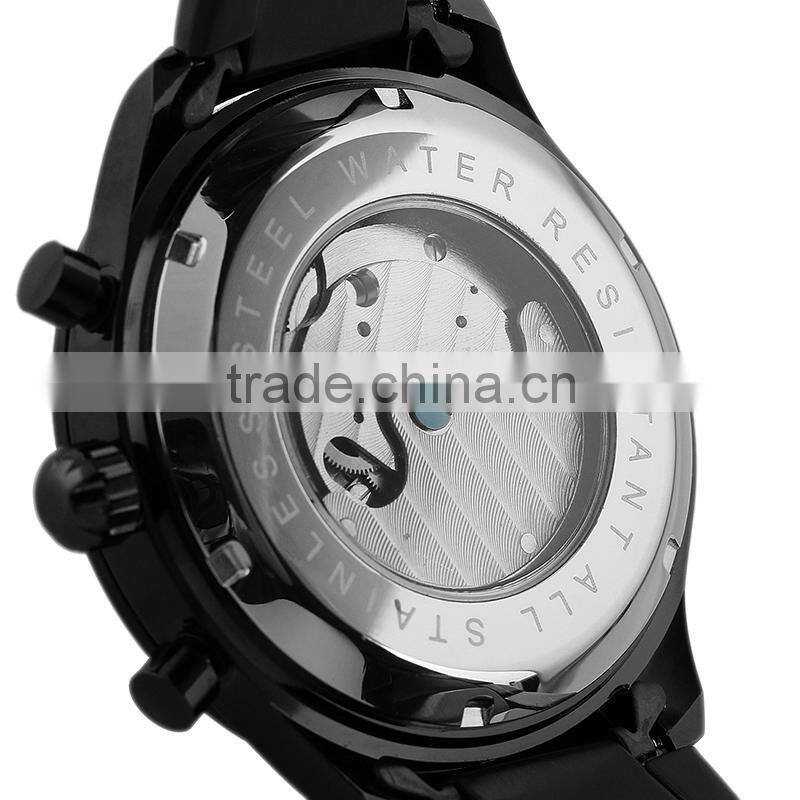 Men's Classical Automatic Wrist Watch Luxury Automatic Watches Real Leather Watch High Quality WM372