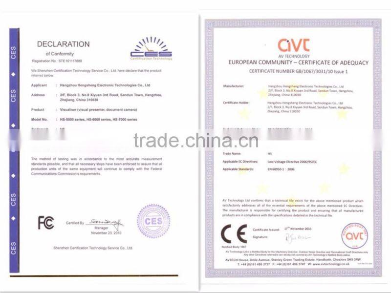 Powerful and high speed 5.0 MP portable document camera OCR function visualizer