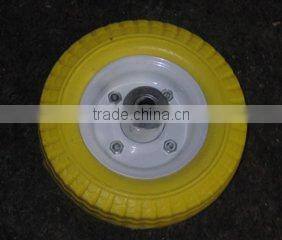 flat free wheel, pu foam wheel, 6 inch pu foam wheel, pu foam tire