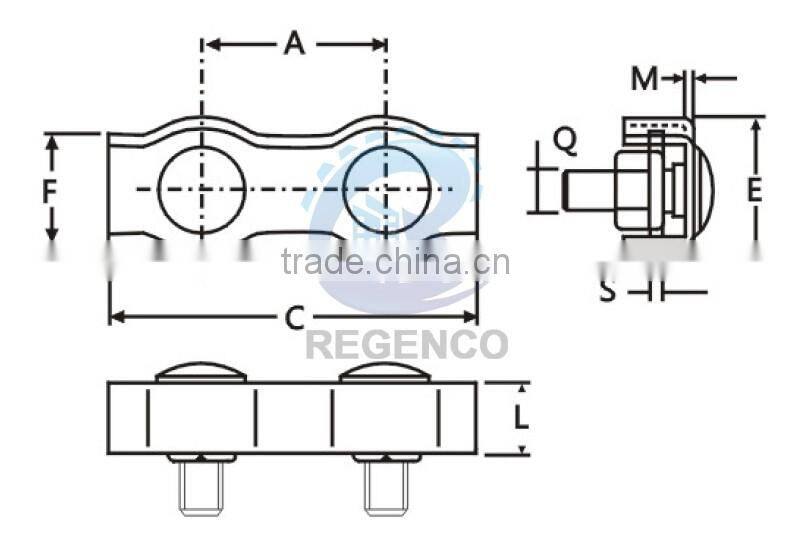 double wire rope clip
