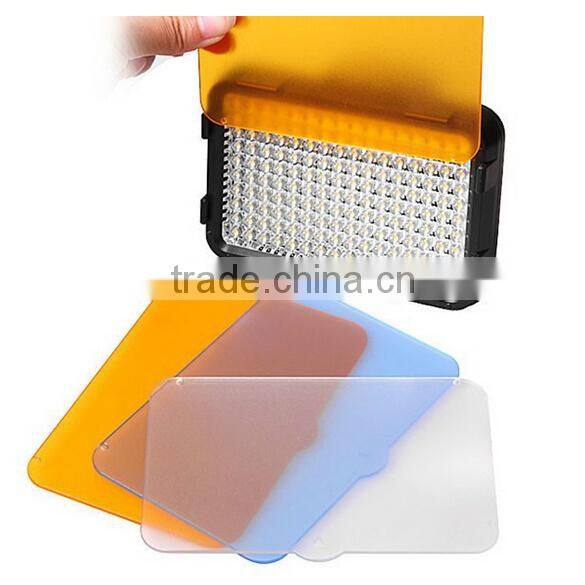 New Yellow White Blue XT-160 LED Light With Filter Hot Shoes Video Light Lamp for Canon DSLR Camera DV Camcorder 5000-5800K