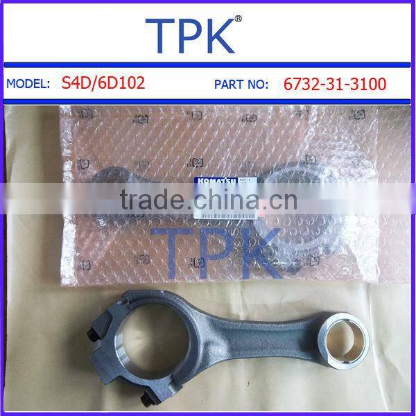 Komatsu S6D102 connecting rod, 6732-31-3101, 6732-31-3100