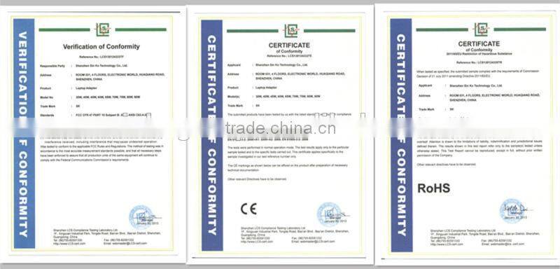 AC 100-240V 1.5A 50-60Hz oem switching laptop adapter for Lenovo 20v 3.25a square pin yellow