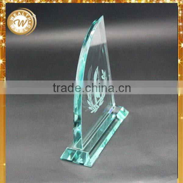 Fashion hot-sale crystal art glass cube trophy