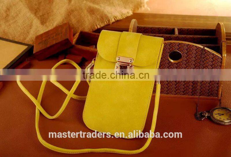 Universal Frosted PU Leather Bag Phone Bags With Metal Buckle For Mobile Phone For Samsung Galaxy S6 Edge MT-3874