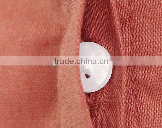 ladies cotton upright collar shirt solid color blouse