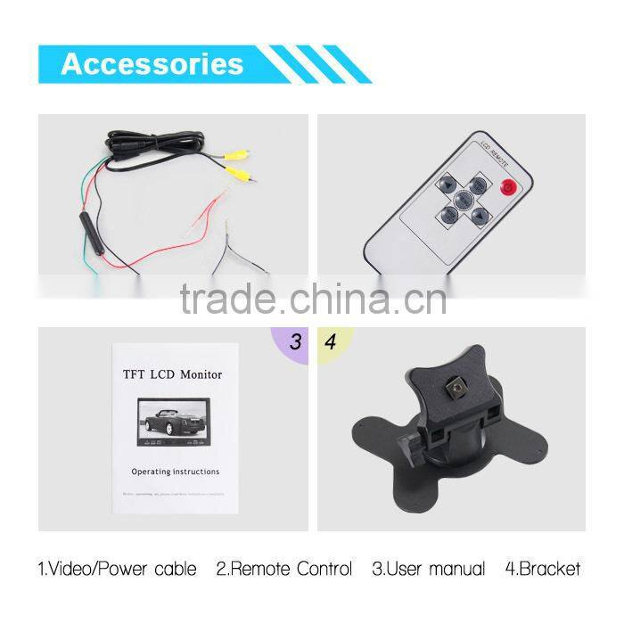 China Manufacturer new product car rear view system Universal 9 inch hd monitor with stand alone desktop