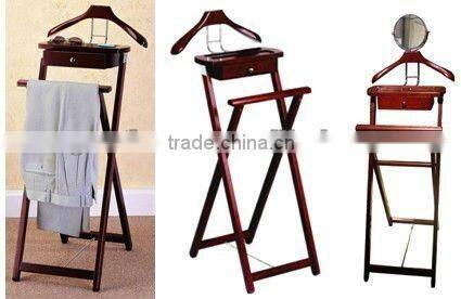 wooden suit valet stand