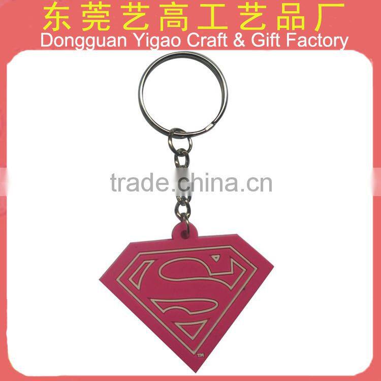 OEM Soft plastic custom keychain design on promotional gifts market