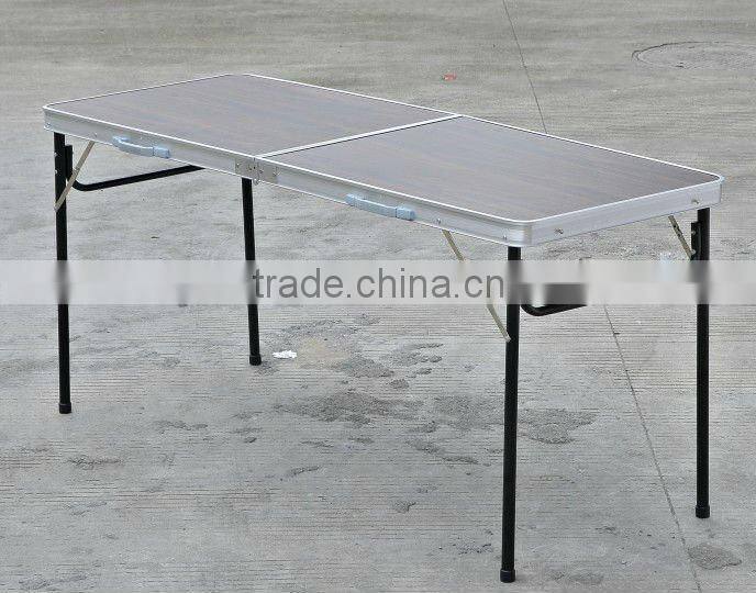 Brown Aluminum Folding Camping Table