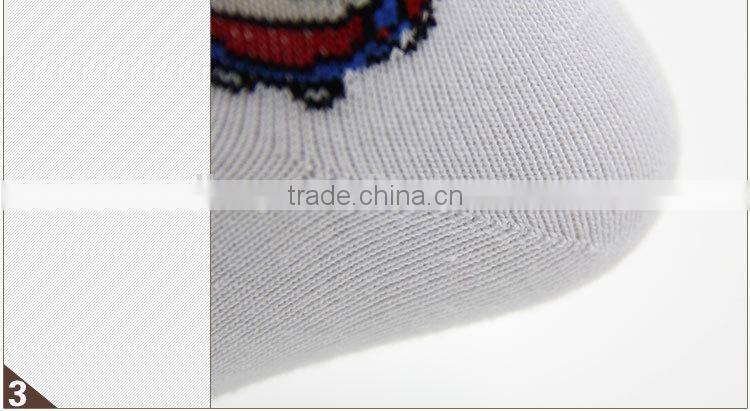 Plain white Carton Jacquard Cotton Baby Socks