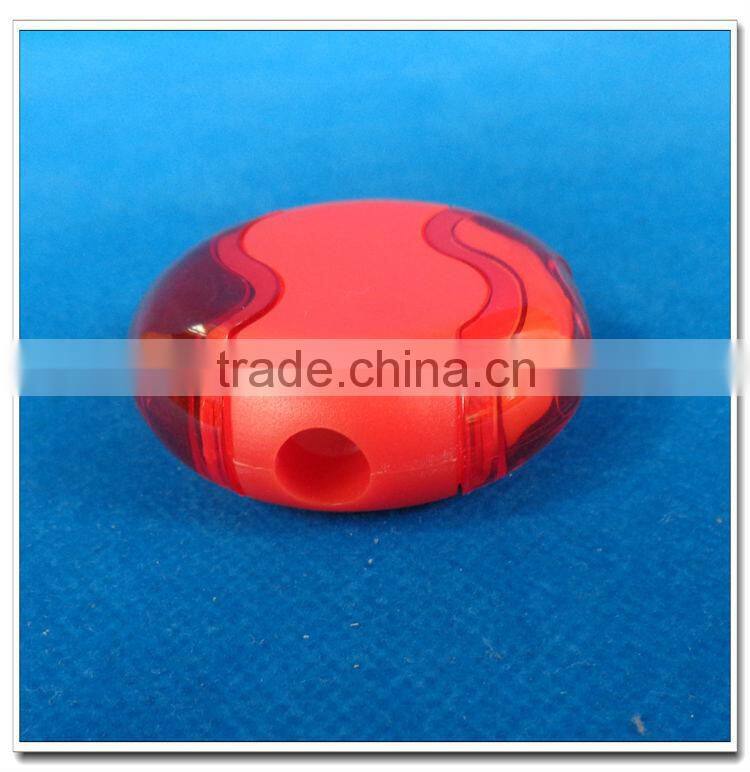 Round factory plastic pencil sharpener with eraser