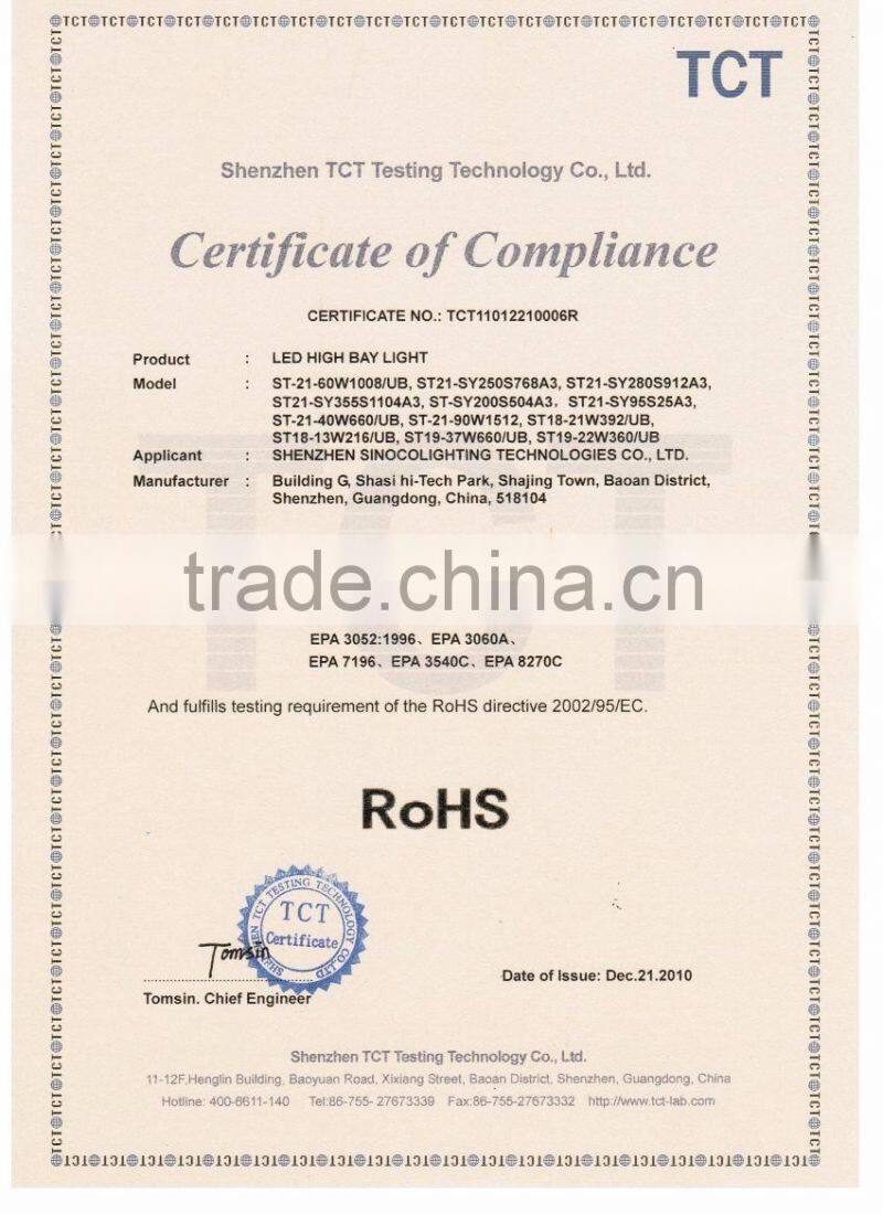 CE RoHS certified Nichia led high bay light 200w led high bay lamp dimmable led high bay