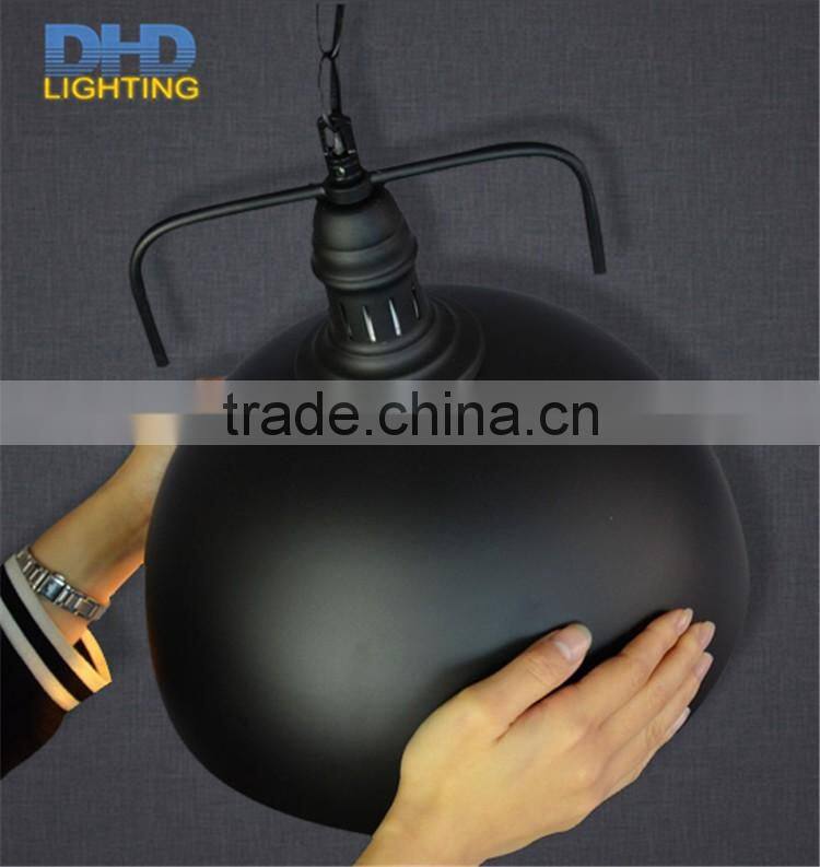 Industrial white and black color round metal shade edison pendant lamp vintage brass socket home decoration lighting fixture
