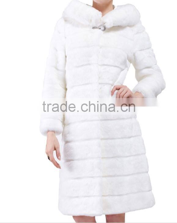 rex14037 New Design real rex rabbit Fur Coat