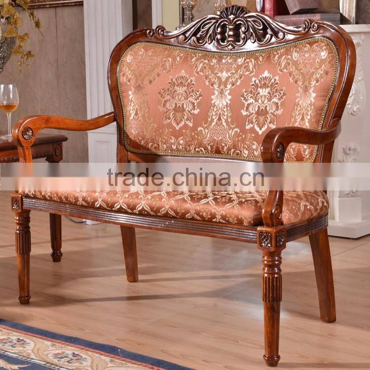 European new design wooden chair frame 2 seat rest recliner chair
