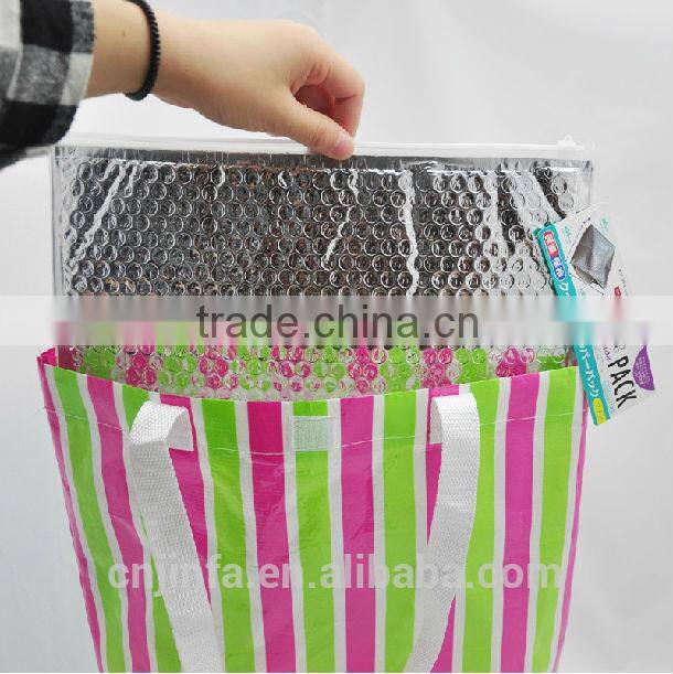 recycled pp woven cooler bag/lunch bag