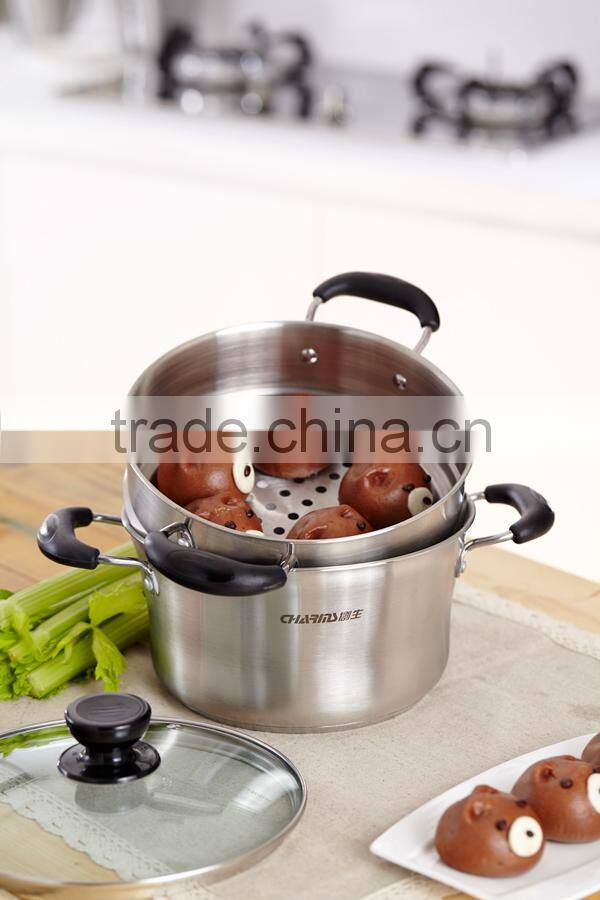 Romantic steamer pots with bakelite handle