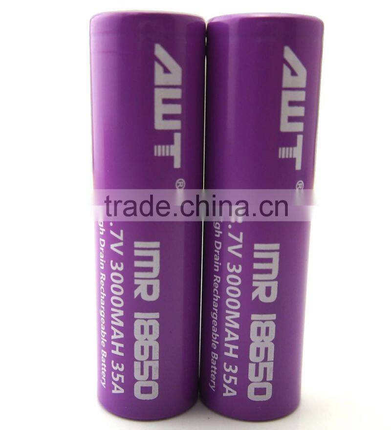 AWT Purple 18650 3000mah 35A LITE 65W vape mod box mod philippine mod vape nugget ecig mod awt 18650 high drain vape mechanical