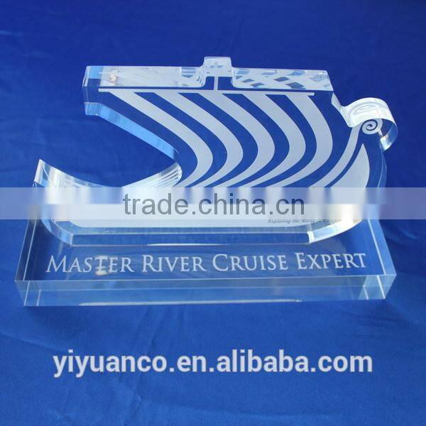 Clear custom paperweight lucite gift