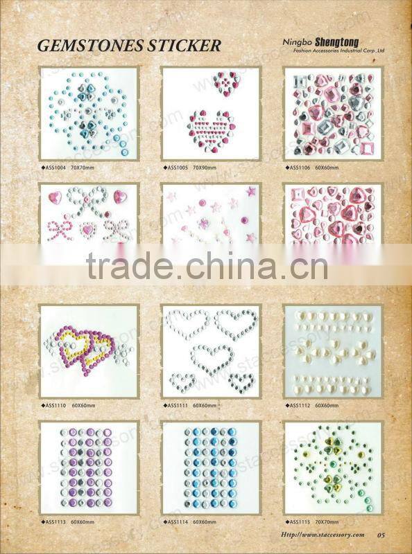 Rhinestone skull stickers 3d skull sticker