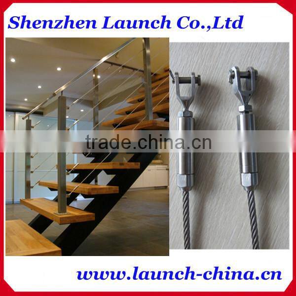 stainless steel 316 wire rope tensioner for wood handrail