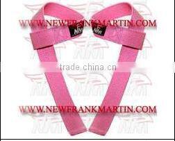 Pink Weightlifting Straps made of high quality 100% cotton material,FM-996 s-24