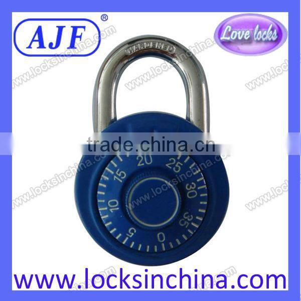 USA best selling high security colored fitness gym round combination padlock