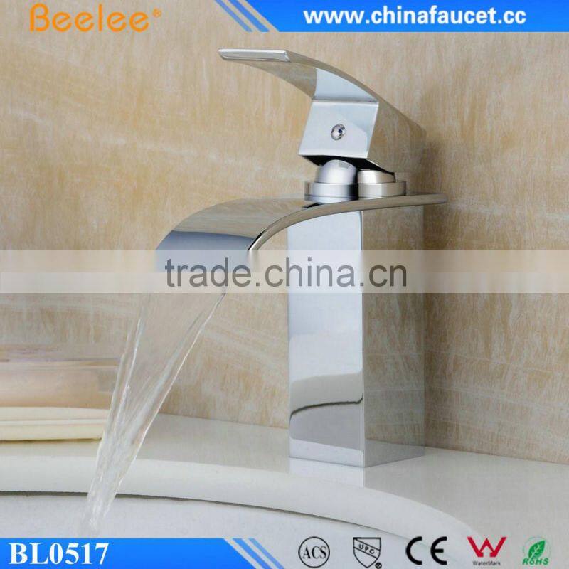Beelee Waterfall Mixer Bathroom Basin Faucet with Single Hole Single Handle