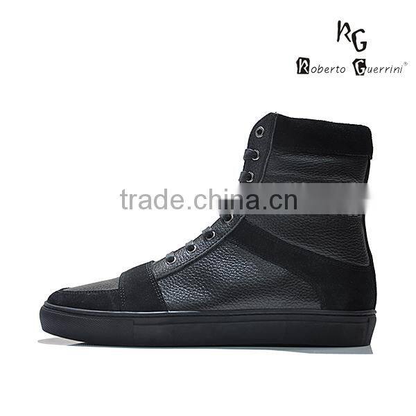 custom high top genuine leather sneakers