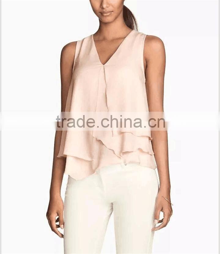 Concise Design Plain color Elegant Design Chiffon Fabric Beach Tunic