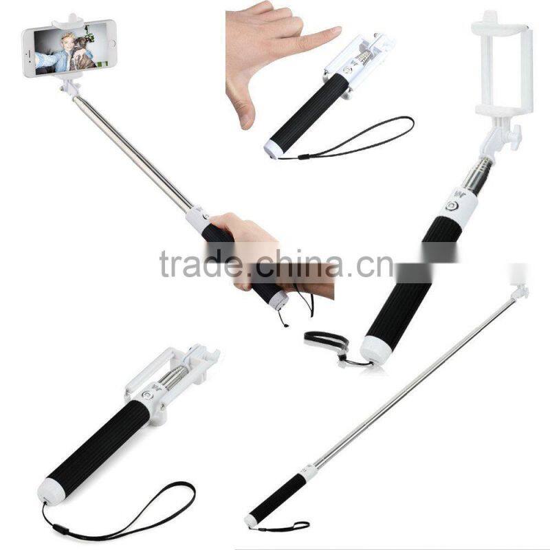 New Arrival Bluetooth Selfie Stick with Integrated Foldable Phone Holder