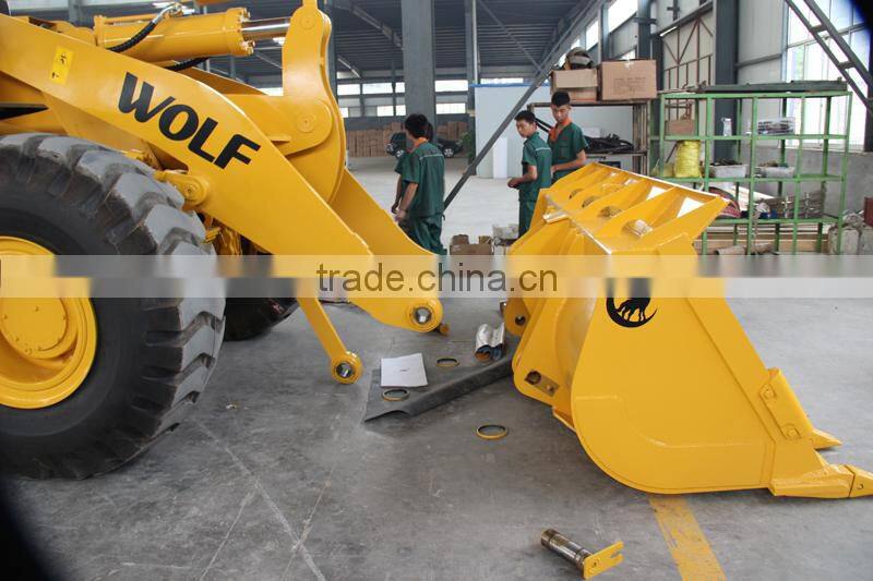 WOLF new brand 5 ton loader with Shangchai C6121 engine 162kw