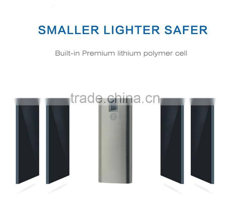 2016 Newest 10400mah li-polymer battery aluminium mobile power bank with stand support quickly charging for smartphone
