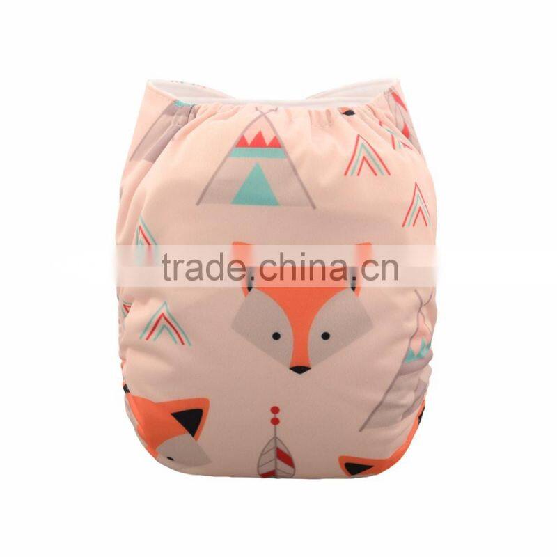 Alva Fox New Pattern of Baby Nappies Adjustable Baby Cloth Diapers