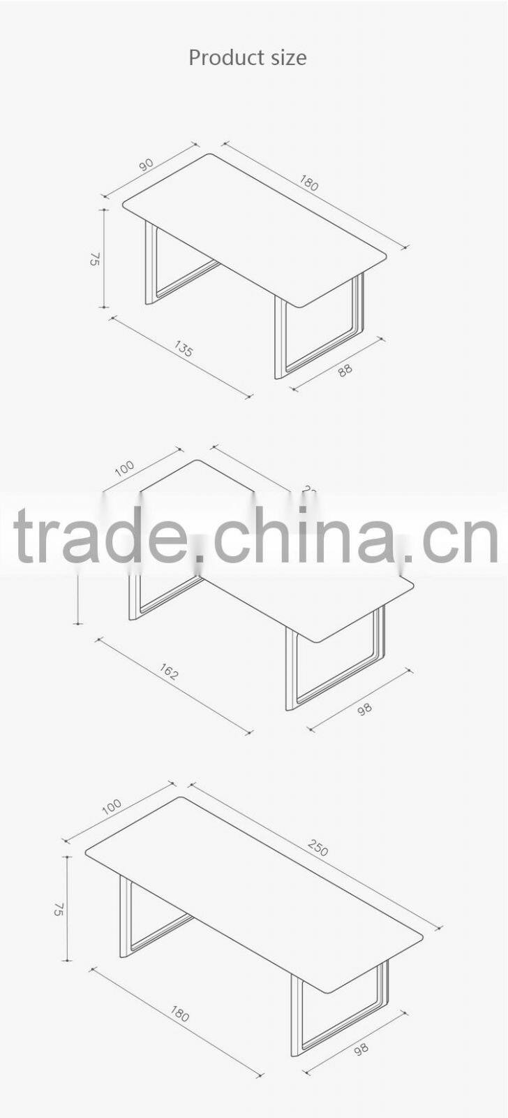 2016 best sale simple design solid wood dining table modern home furniture