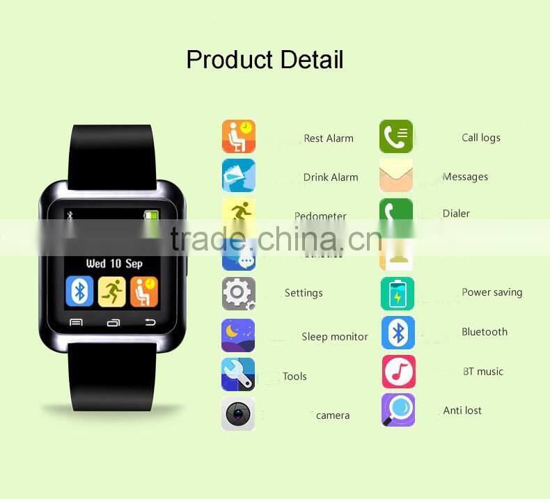 1.5 inch, pedemeter, drinking alarm, rest alarm, waterproof watch phone