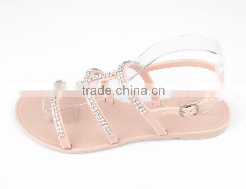 latest design fashion cheap pvc plastic jelly sandals shoes for women 2014