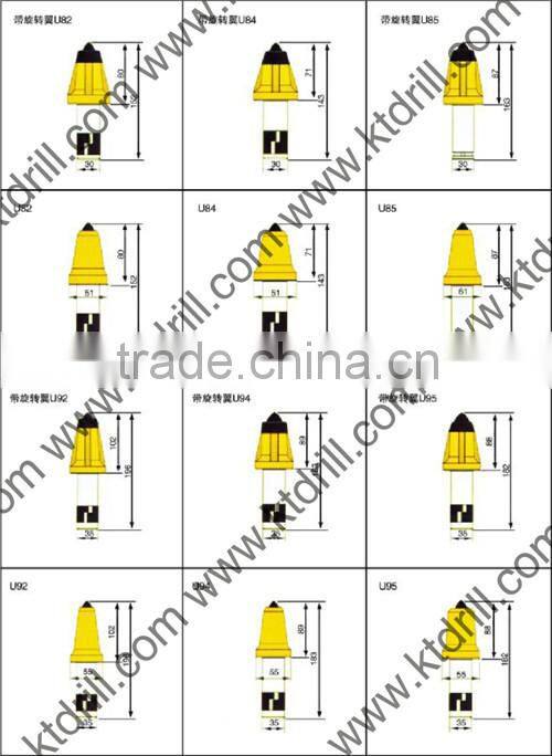 tungsten carbide crusher pick rock drill tools bits KT U95